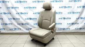 Passenger seat Lexus RX300 RX330 RX350 RX400h 04-09 with airbag, beige leather, electric, worn armrest, scratches