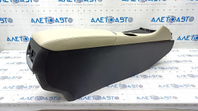 Console center armrest and cup holders Infiniti QX50 19- leather beige scratches