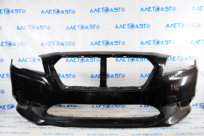Front bumper bare Subaru Legacy 15-17 black D4S pre-restoration pressed, scratches, torn, broken fastener