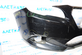Front bumper bare Subaru Legacy 15-17 black D4S pre-restoration pressed, scratches, torn, broken fastener