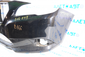 Front bumper bare Subaru Legacy 15-17 black D4S pre-restoration pressed, scratches, torn, broken fastener