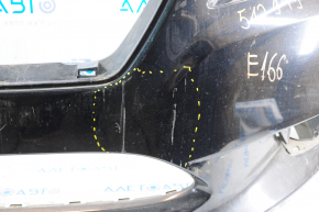 Front bumper bare Subaru Legacy 15-17 black D4S pre-restoration pressed, scratches, torn, broken fastener