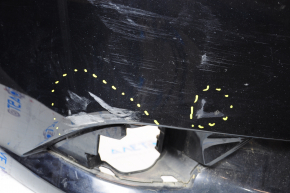 Front bumper bare Subaru Legacy 15-17 black D4S pre-restoration pressed, scratches, torn, broken fastener