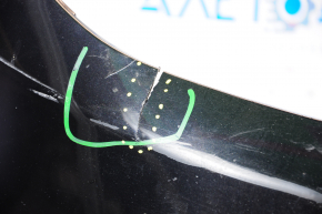 Front bumper bare Subaru Legacy 15-17 black D4S pre-restoration pressed, scratches, torn, broken fastener