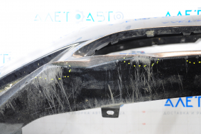 Front bumper bare Subaru Legacy 15-17 black D4S pre-restoration pressed, scratches, torn, broken fastener