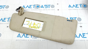 Left visor VW Passat b7 12-15 USA beige, for backlight, without hook, for dry cleaning