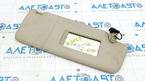 Right visor VW Passat b8 16-19 USA beige, without hook, for backlight, for dry cleaning