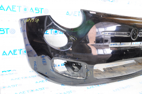 Front bumper bare Fiat 500 12-17 Sport black PXR scratches, mounts peeled off