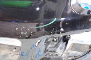 Front bumper bare Fiat 500 12-17 Sport black PXR scratches, mounts peeled off
