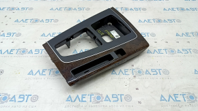 Audi Q5 center console trim 80A 18-20 wood insert, scratches, crack
