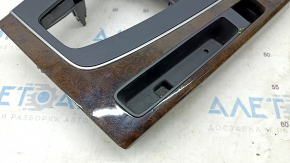 Audi Q5 center console trim 80A 18-20 wood insert, scratches, crack