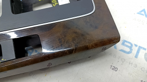 Audi Q5 center console trim 80A 18-20 wood insert, scratches, crack
