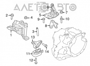 Engine mount right Ford Focus mk3 11-18 2.0 GSP