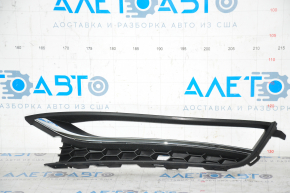 Front bumper grille left VW Passat b7 12-15 USA under fog lights, with molding