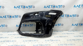 Bare front bumper left side Audi Q5 80A 18-20 without parking sensors, under headlight washer, black, scratches
