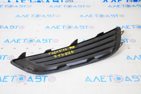 Bumper grill right Ford Focus mk3 15-18 rest without fog lights, cracked fastener