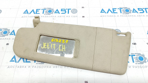 Left visor VW Jetta 11-18 USA beige, without backlight, without hook, for dry cleaning