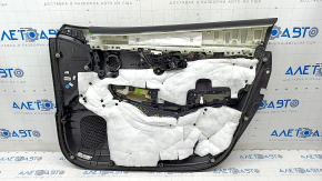 Door trim card front left Infiniti QX50 19- beige leather bumps and scratches on the trim