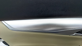 Door trim card front left Infiniti QX50 19- beige leather bumps and scratches on the trim