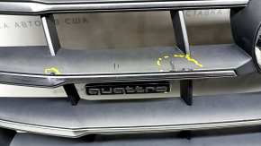 Radiator grill Audi Q5 80A 18-20 complete, with emblems, chrome, without parking sensors, cracks, sand, pressed
