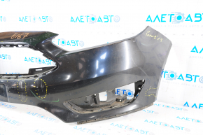 Front bumper bare Ford Focus mk3 15-18 rest black UH scratches, broken fastener