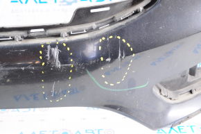 Front bumper bare Ford Focus mk3 15-18 rest black UH scratches, broken fastener