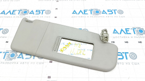 Right visor VW Jetta 11-18 USA gray, without backlight, without hook, crack on fastening