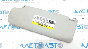 Right visor VW Jetta 11-18 USA gray, without backlight, without hook, crack on fastening