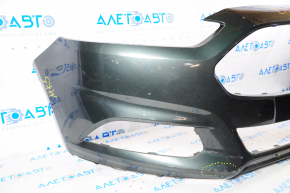 Front bumper bare Ford Fusion mk5 13-16 without parking sensors graphite HN, pressed, scratches, broken fastener