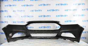 Front bumper bare Ford Fusion mk5 13-16 without parking sensors graphite HN, pressed, scratches, broken fastener