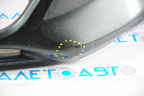 Front bumper bare Ford Fusion mk5 13-16 without parking sensors graphite HN, pressed, scratches, broken fastener