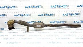 Intake pipe with catalytic converter VW Tiguan 09-17 mesh torn, catalytic converter crushed