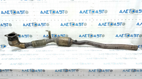 Intake pipe with catalytic converter VW Tiguan 09-17 mesh torn, catalytic converter crushed