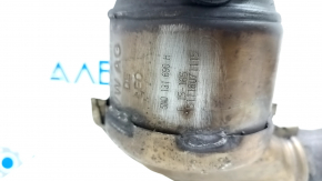 Intake pipe with catalytic converter VW Tiguan 09-17 mesh torn, catalytic converter crushed