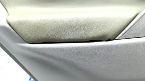 Door trim card rear left Toyota Camry v40 gray leather, plastic turned white, scratches, leather defect
