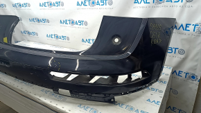 Bare rear bumper upper part Audi Q5 80A 18-20 without parking sensors, black, broken, pressed, scratches