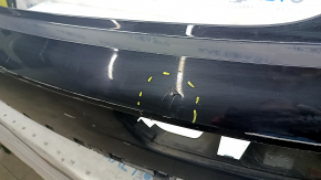 Bare rear bumper upper part Audi Q5 80A 18-20 without parking sensors, black, broken, pressed, scratches