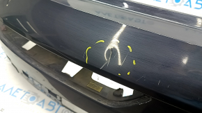Bare rear bumper upper part Audi Q5 80A 18-20 without parking sensors, black, broken, pressed, scratches