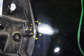 Front bumper trim central Mitsubishi Outlander 16-21 rest scratches, bumps, broken fasteners