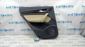Door trim card rear left Audi Q5 80A 18-20 black, with wood insert, beige armrest with insert, with tweeter, scratches