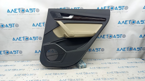 Door trim card rear right Audi Q5 80A 18-20 black, with wood insert, beige armrest with insert, with tweeter