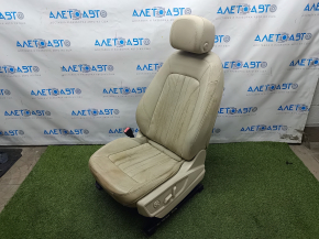 Driver's seat Audi Q5 80A 18-24 with AIRBAG, beige leather, electric, heated, driftwood, working, dry-cleaned, worn