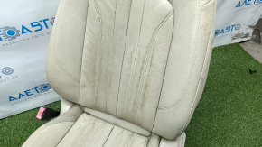 Driver's seat Audi Q5 80A 18-24 with AIRBAG, beige leather, electric, heated, driftwood, working, dry-cleaned, worn