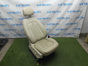 Passenger seat Audi Q5 80A 18-24 with AIRBAG, beige leather, electric, heated, driftwood, working, dry-cleaned, worn
