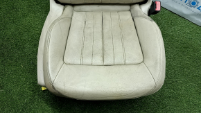 Passenger seat Audi Q5 80A 18-24 with AIRBAG, beige leather, electric, heated, driftwood, working, dry-cleaned, worn