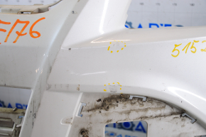 Front bumper bare Ford Escape MK3 13-16 prerest white UG broken fastener, pressed, cracked