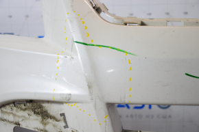 Front bumper bare Ford Escape MK3 13-16 prerest white UG broken fastener, pressed, cracked
