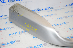 Rear bumper lip Ford Fusion mk5 13-18 for 1 pipe silver, scratches, pressed, torn fastener