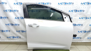 Door assembly front right Chevrolet Volt 16- keyless, white GAZ, scratches on the handle