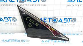 Window blind glass rear left Honda Civic X FC 16-21 4d scratches on chrome